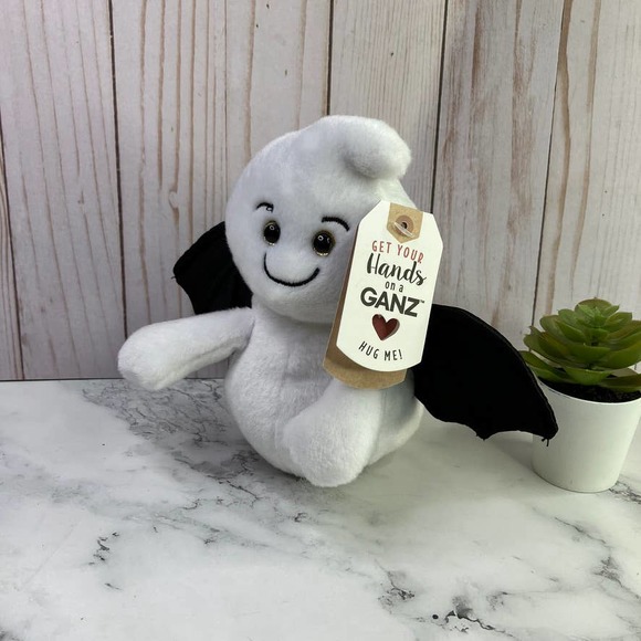 Ganz Spooky Ghost Bat Wings 7.25" Plush Halloween Toy - Picture 3 of 5